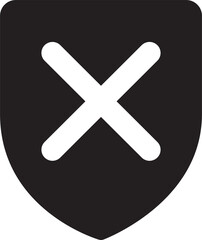 Fototapeta premium Cross Check Icon Simple