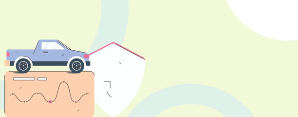 Buy insurance for car flat character vector concept operation illustration
