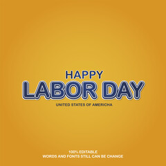 Labor day editable text effect
