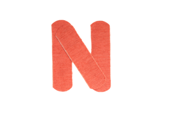 Kinesio Tape Cutout for Back Pain isolated on a transparent background