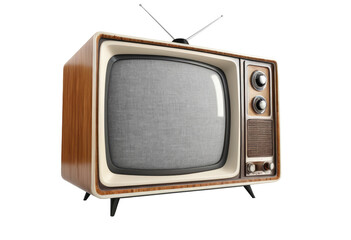 Old-School Television Background for Nostalgia isolated on transparent background PNG file