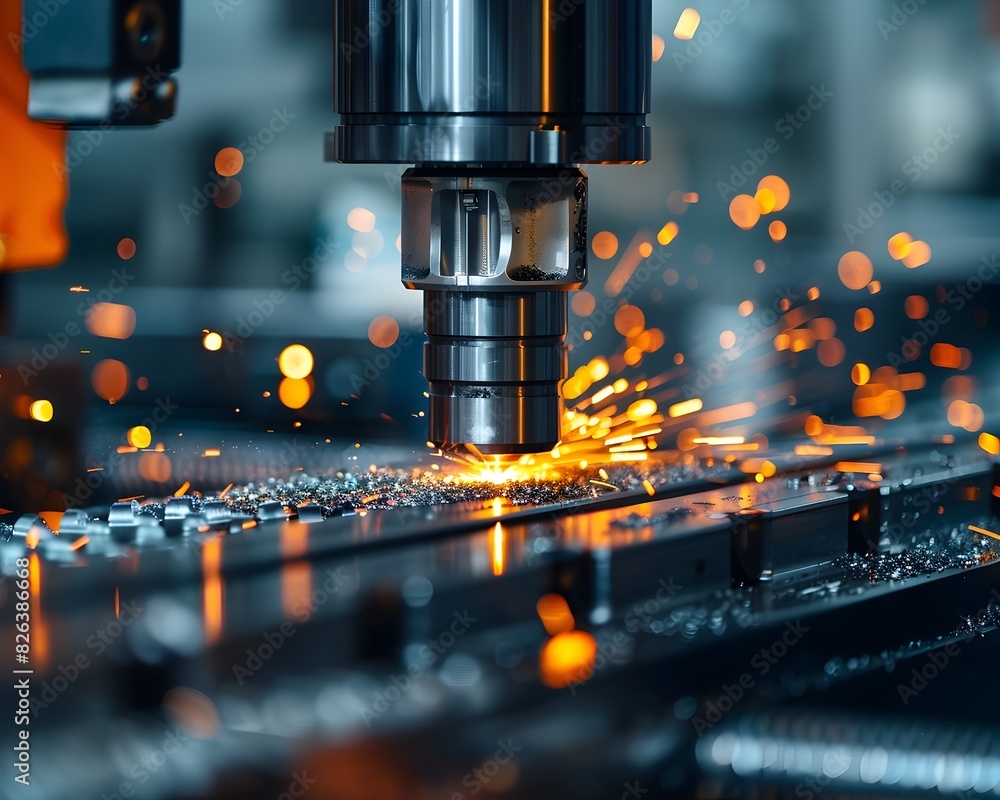 Poster precision aerospace engineering workshop crafting advanced industrial components with high tech cnc 
