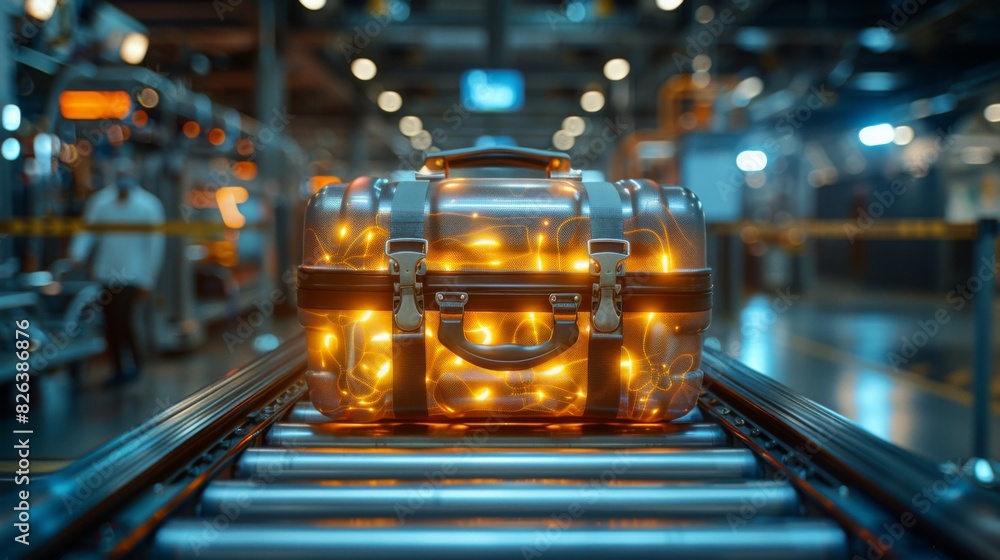 Poster showcase the precision of the x-ray scanner in detecting various items within baggage, illustrating 