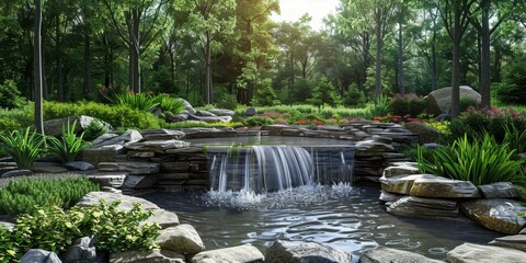 Naklejka premium Garden Landscape Design