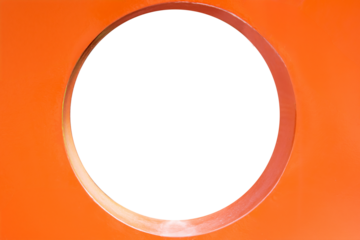 moldura com circulo laranja com fundo transparente