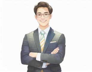 Naklejka premium illustration of businessman