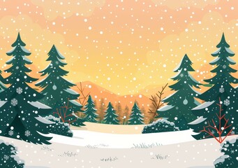 Fototapeta premium Snowy Winter Landscape