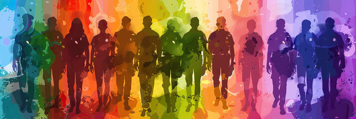 Diversity (Rainbow): Symbolizes the importance of diversity and inclusion in police forces, including the need for diverse perspectives in managing protests