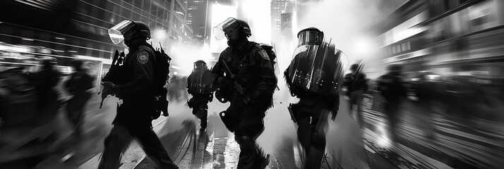 Restraint (Gray): Represents the use of restraint by police in responding to protests, including the avoidance of excessive force or aggression