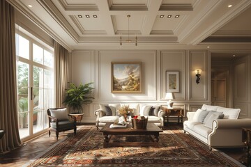 Bright and Luxurious Living Room