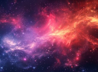 Fototapeta premium Amazing space nebula with bright stars and colorful gas clouds