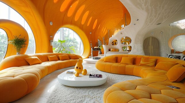 Tropical Paradise at Home: Living Room Made of Fresh Mangoes