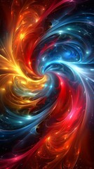 Obraz premium Cosmic Whirlpool: A Colorful Nebula