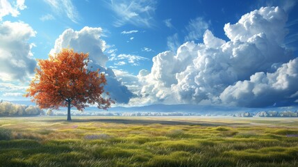 Lonely Tree in Autumn