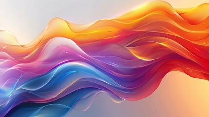Fototapeta premium Abstract Colorful Satin Waves