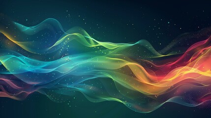 Colorful Abstract Sci-Fi Flowing Background Design