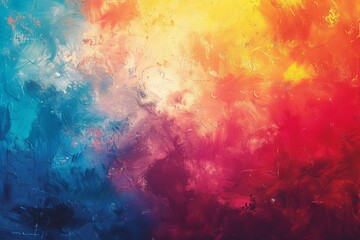 Multicolor Abstract Painting on Canvas