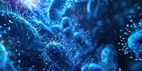 Sexual health blue abstract background of life.