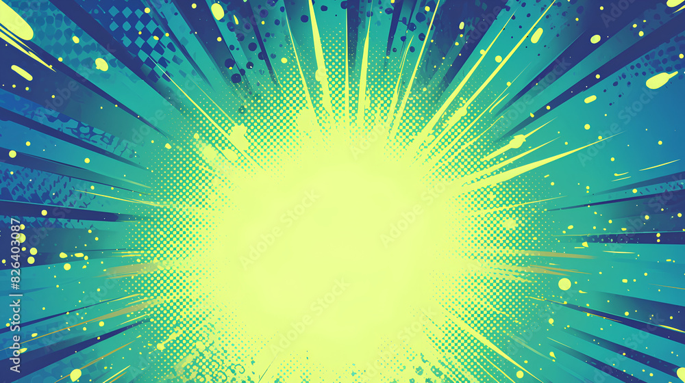 Poster halftone dot pattern abstract colored background