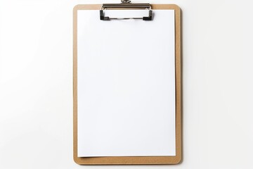 blank clipboard isolated on white background