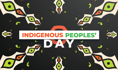Indigenous Peoples Day. background, banner, card, poster, template. Vector illustration.