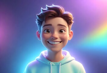 Fototapeta premium 3d cartoon character front photo