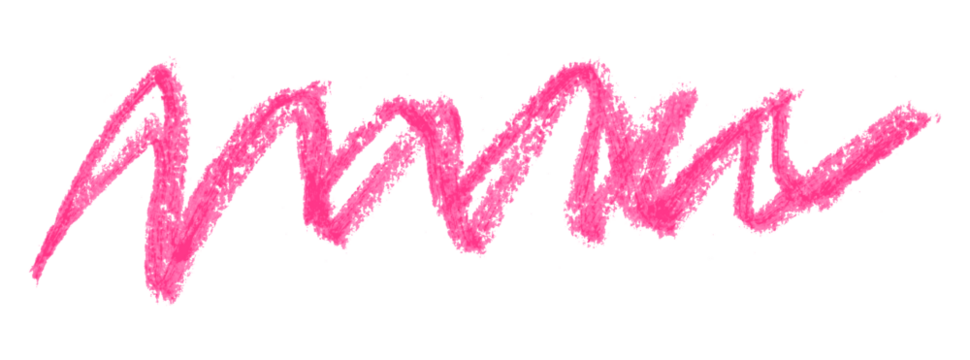 pink pencil strokes isolated on transparent background
