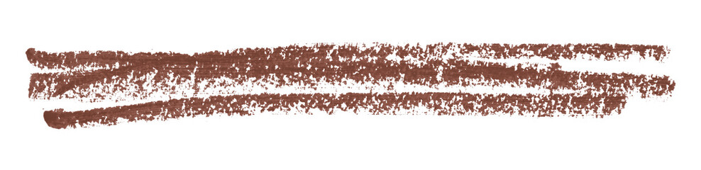 brown pencil strokes isolated on transparent background