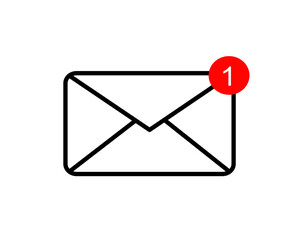 e-mail flat icon vector notification for communication 