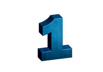 Number One 3D text in Blue Color And Blue Lines, number 1 Blue color report, progress, transparent, PNG