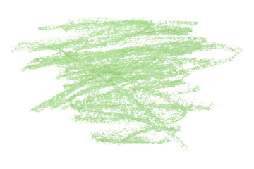 green pencil strokes isolated on transparent background