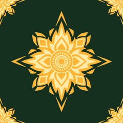 Thep phanom hand draw pattern seamless border design, ancient Thai pattern, ancient retro pattern, art ornament for decoration in luxury colorful