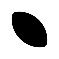 American football ball silhouette isolated on white background. Icon vector illustration design.