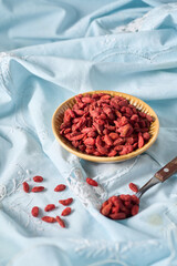 Dried goji berries traditional asian snack.
