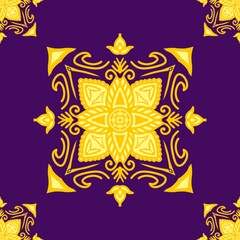 Thep phanom hand draw pattern seamless border design, ancient Thai pattern, ancient retro pattern, art ornament for decoration in luxury colorful	