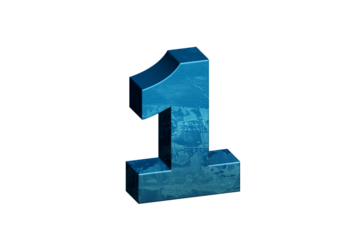 Number One 3D text in Blue Color And Blue Lines, number 1 Blue color report, progress, transparent, PNG