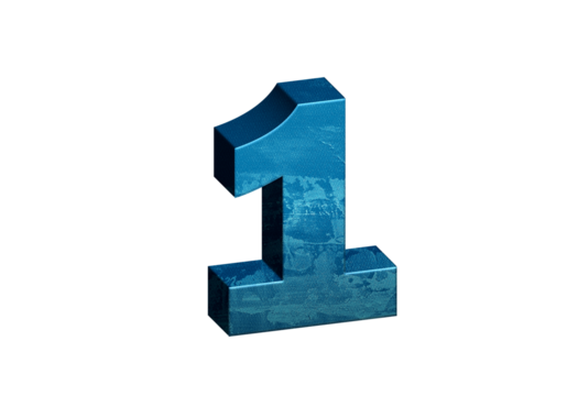 Number One 3D text in Blue Color And Blue Lines, number 1 Blue color report, progress, transparent, PNG