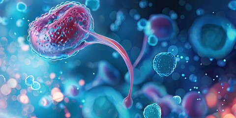 Reproductive health blue. Importance of medical life of choice. Close up of health.