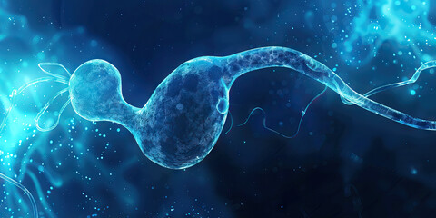 Reproductive health blue. Importance of medical life of choice. Close up of health.