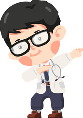 cute male doctor posing dab
