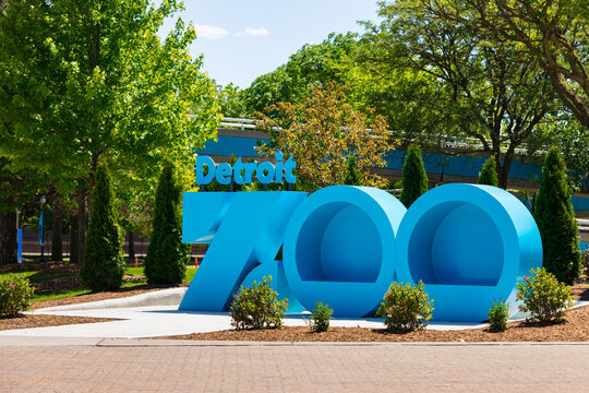 May 23. 2024. Detroit Zoo Sign. Detroit Zoological Society. Detroit. MI, USA