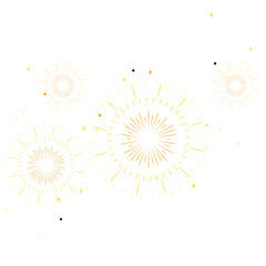 Decorated with fireworks and sparkling stars. Indian festival decoration