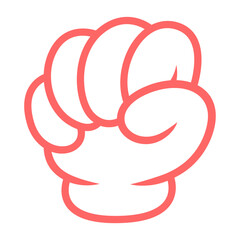 Retro cartoon gloved hand gesture