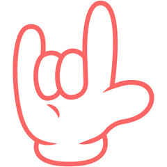 Retro cartoon gloved hand gesture
