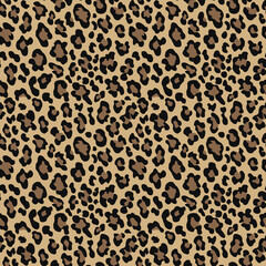 leopard skin texture background, vector seamless pattern, animal print