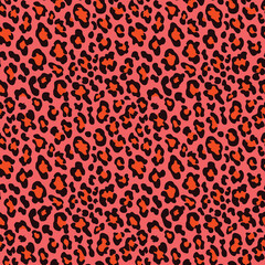 
leopard pink print seamless pattern vector background