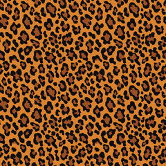 Leopard seamless pattern vector background modern print for design of clothing, paper, fabric