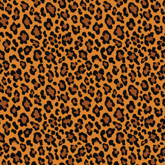 Leopard seamless pattern vector background modern print for design of clothing, paper, fabric