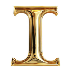 gold capital letter I