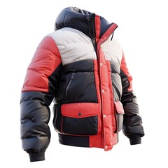  Winter Jacket on Clean Background, generative ai